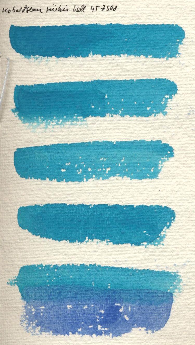 Kremer akvarel - kobaltově modré tyrkysové světlo (plast, 3 x 1,8 x 1 cm)